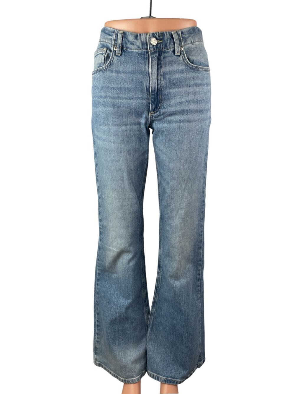 Urban Outfitters BDG Women's Blue High Rise Lace Up Flared Denim Jeans Size 26